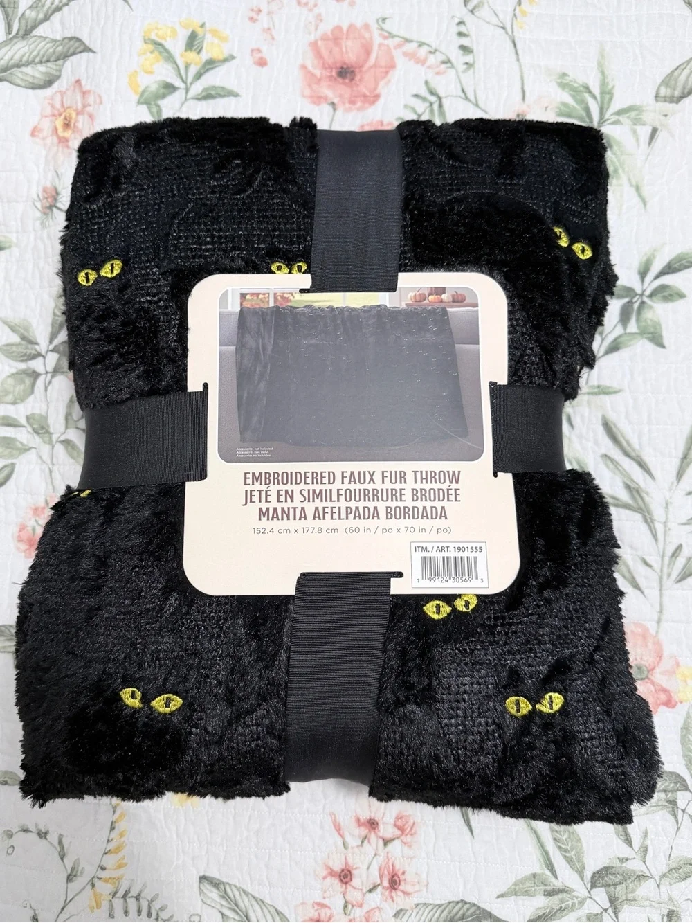 Viral Costco TikTok Halloween Black Cat Throw